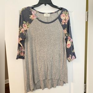 Women’s Floral Raglan Top
